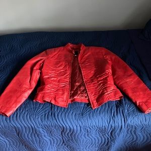 Genuine leather females jacket
